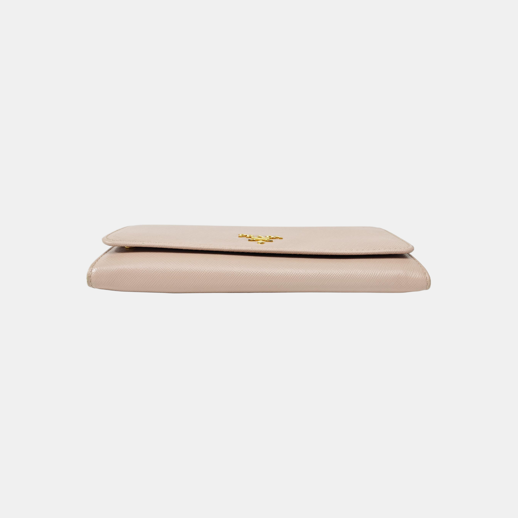 Saffiano Calfskin Wallet Pink