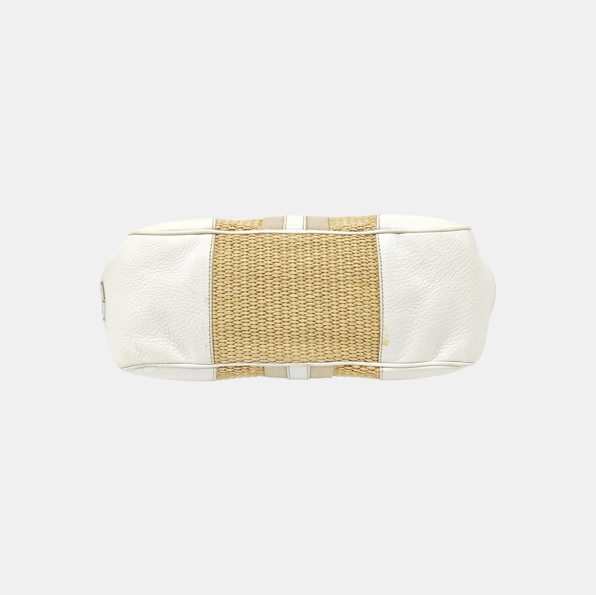 Straw Shoulder Bag Beige