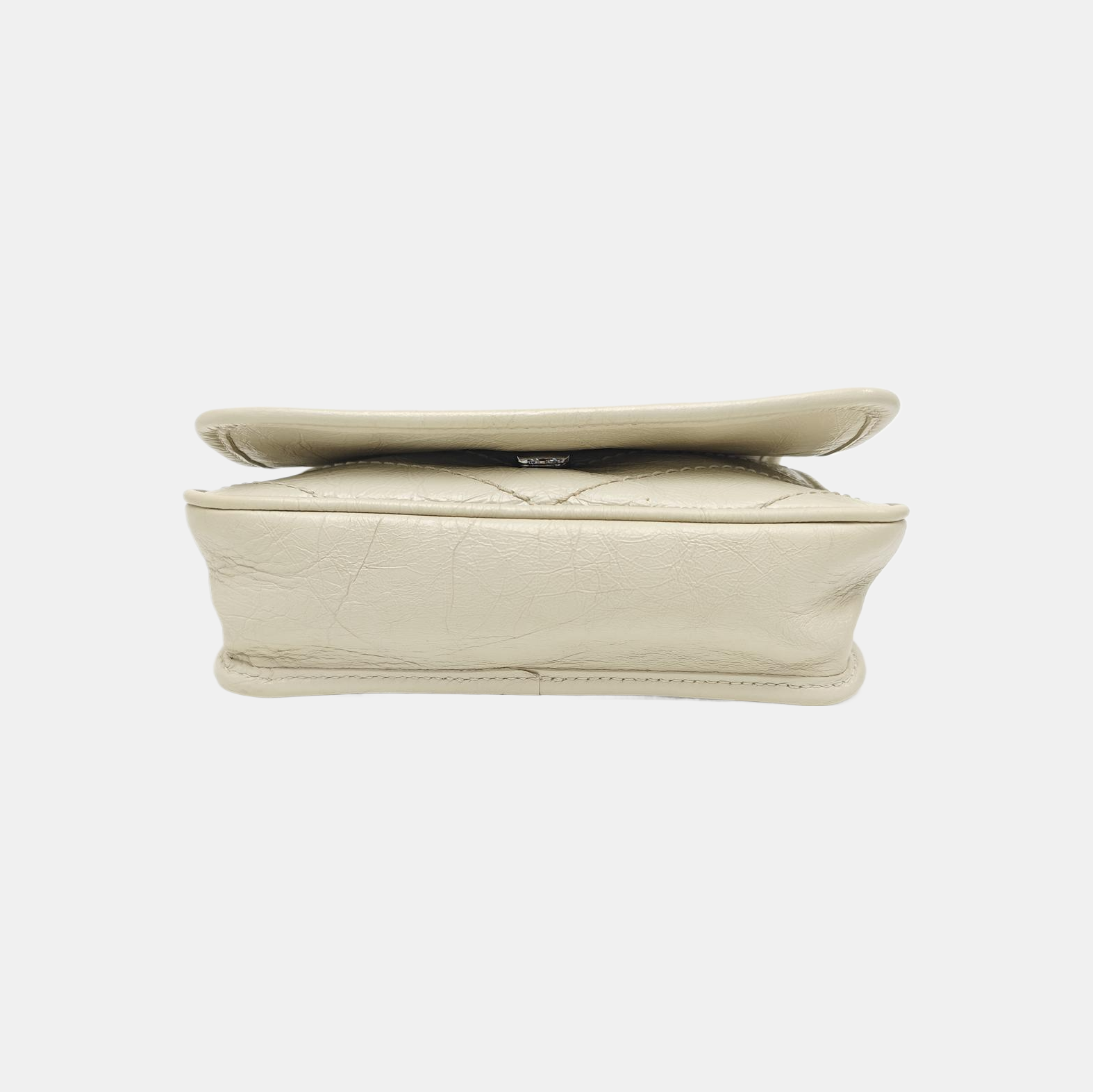NIKI Mini Chevron Calfskin White