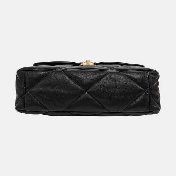 CHANEL 19 Large Quilted Lambskin Black