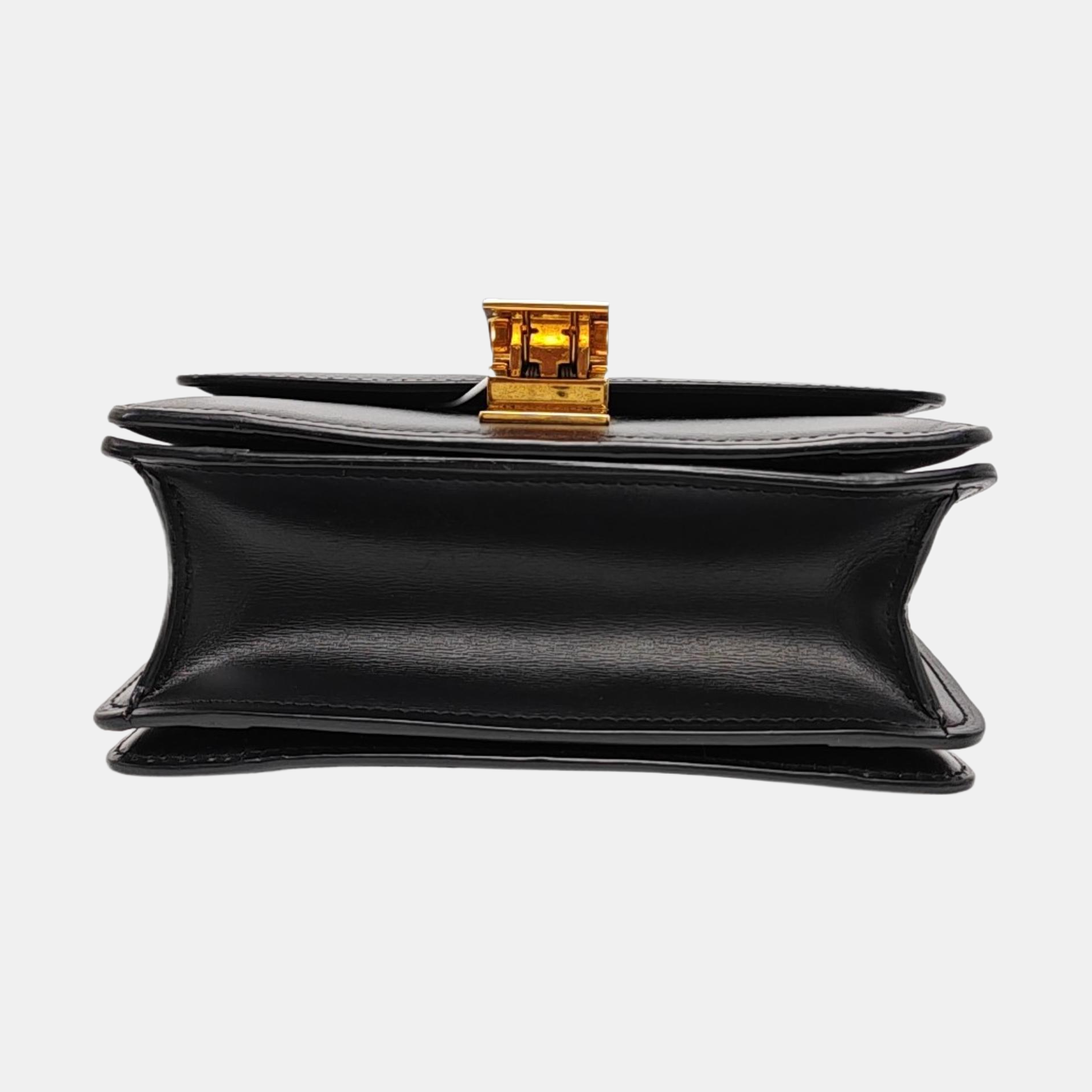 Authenticated pre-owned  CLASSIC BOX Mini Calfskin Black - Shoulder Bag at Looply