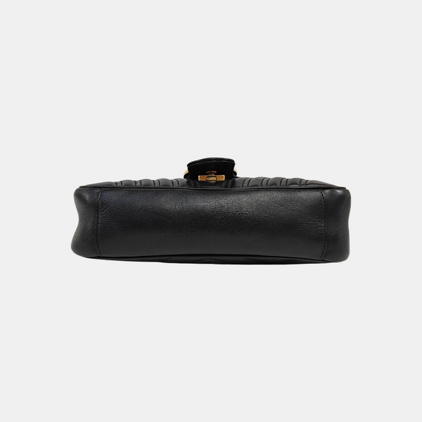 GG Marmont Medium Quilted Calfskin Black