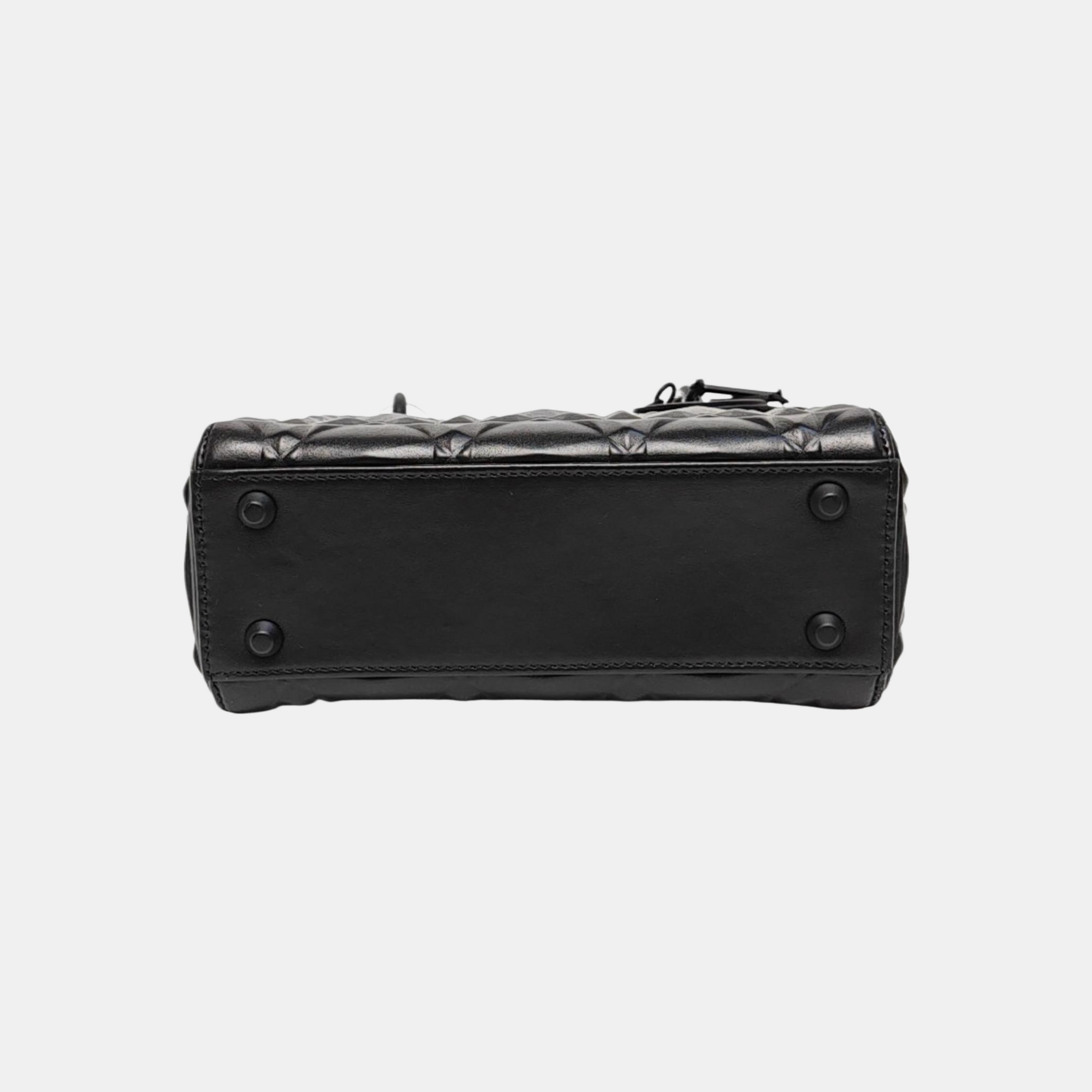 Lady Dior Mini Quilted Calfskin Black