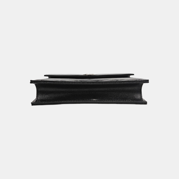 MONOGRAM Chevron Calfskin Black