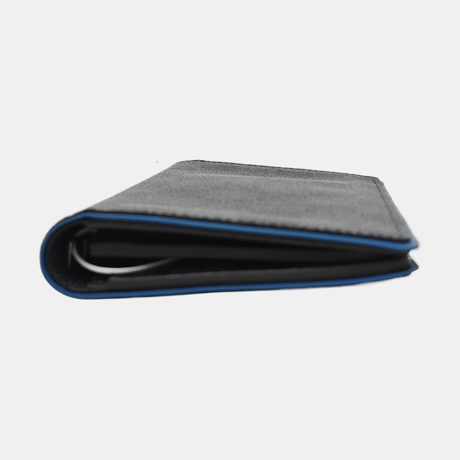 BRAZZA Damier Coated Canvas Blue Wallet