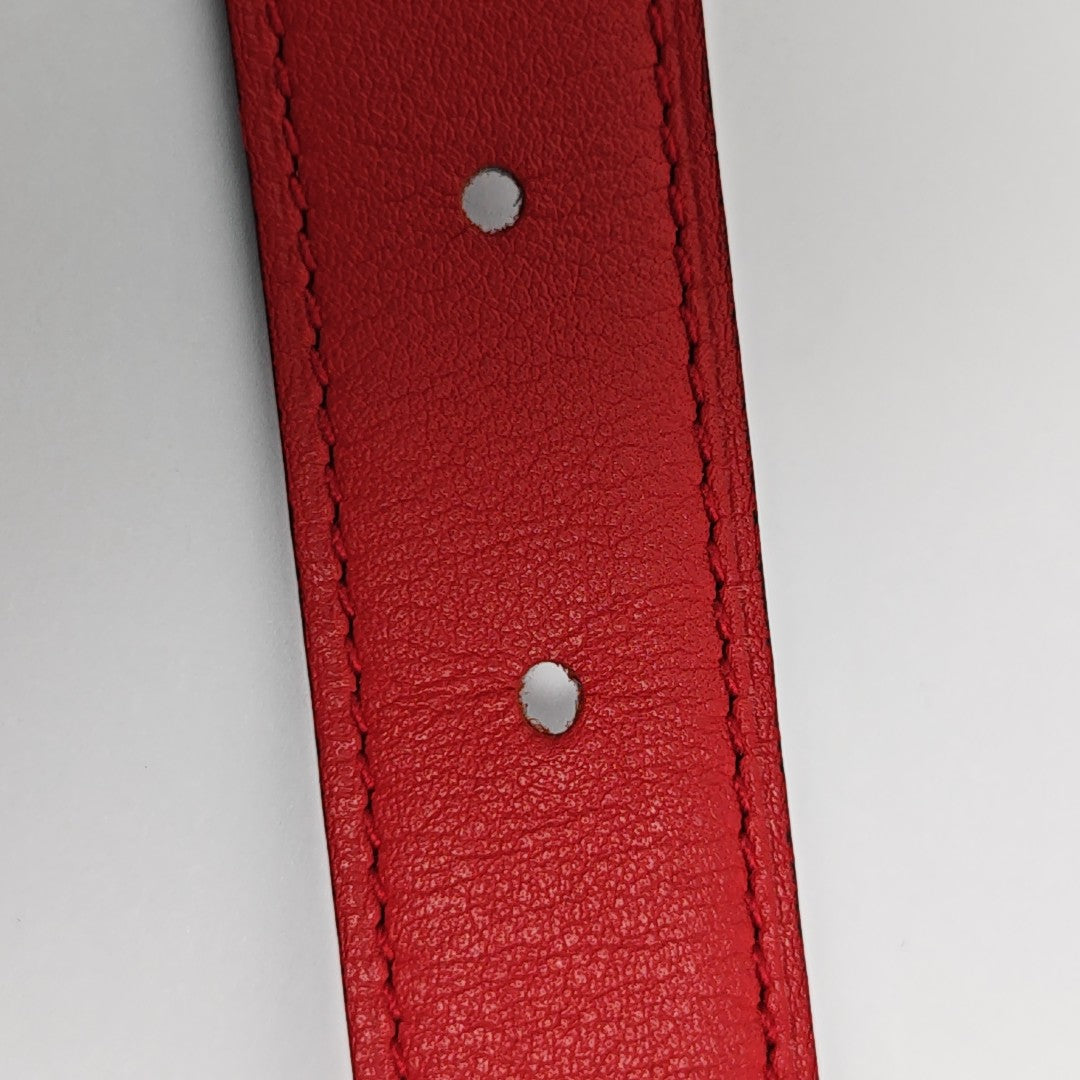 Leather Belt Red
