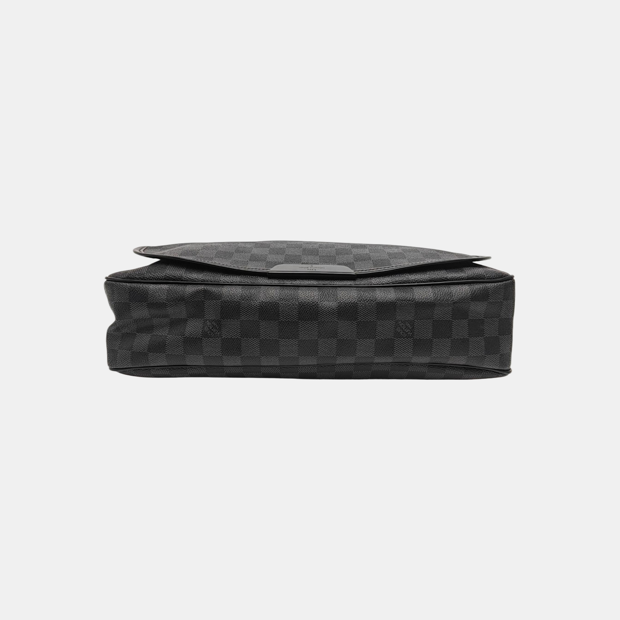 Monogram Coated Canvas Shoulder Bag Black
