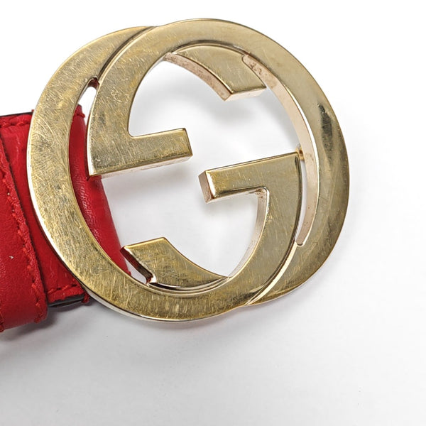 Leather Belt Red