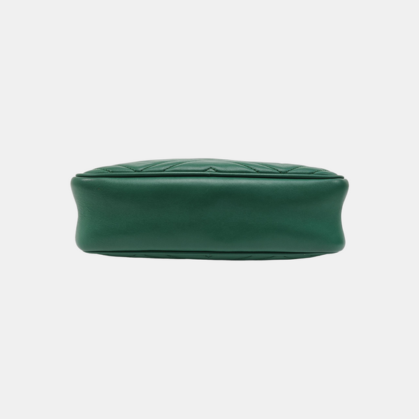 GG Marmont Small Quilted Calfskin Green