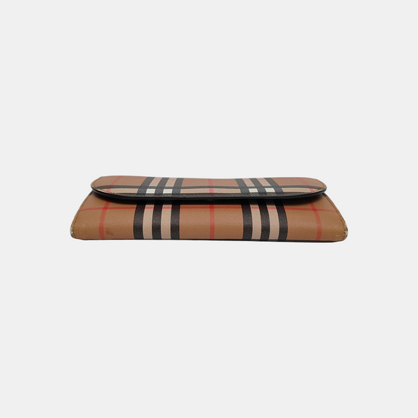 Coated Canvas Shoulder Bag Brown