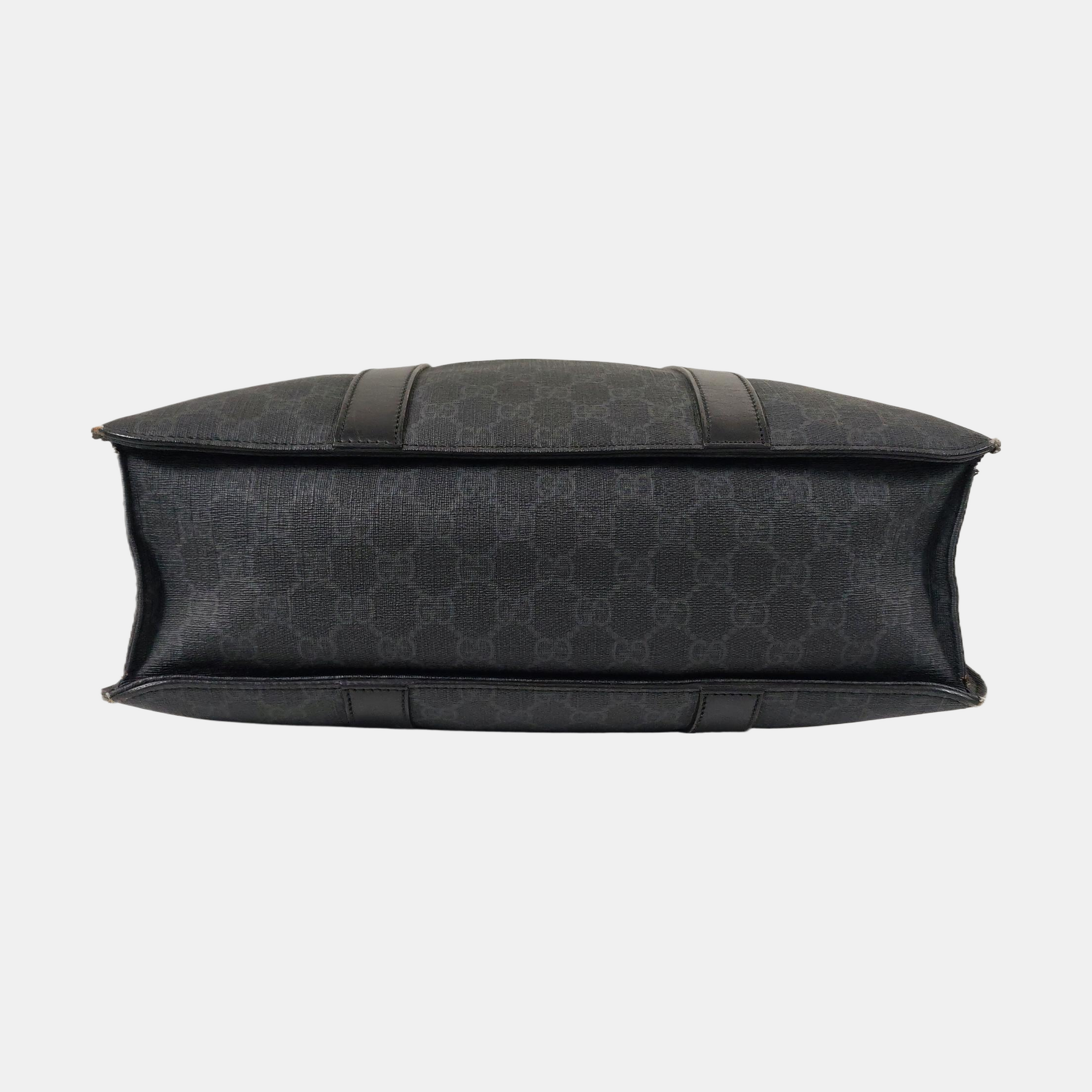 Monogram Coated Canvas Tote Bag Black