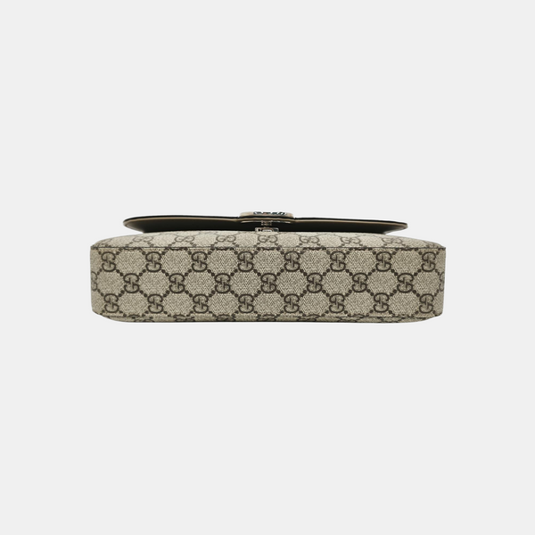 PETITE Small Monogram Coated Canvas Gray