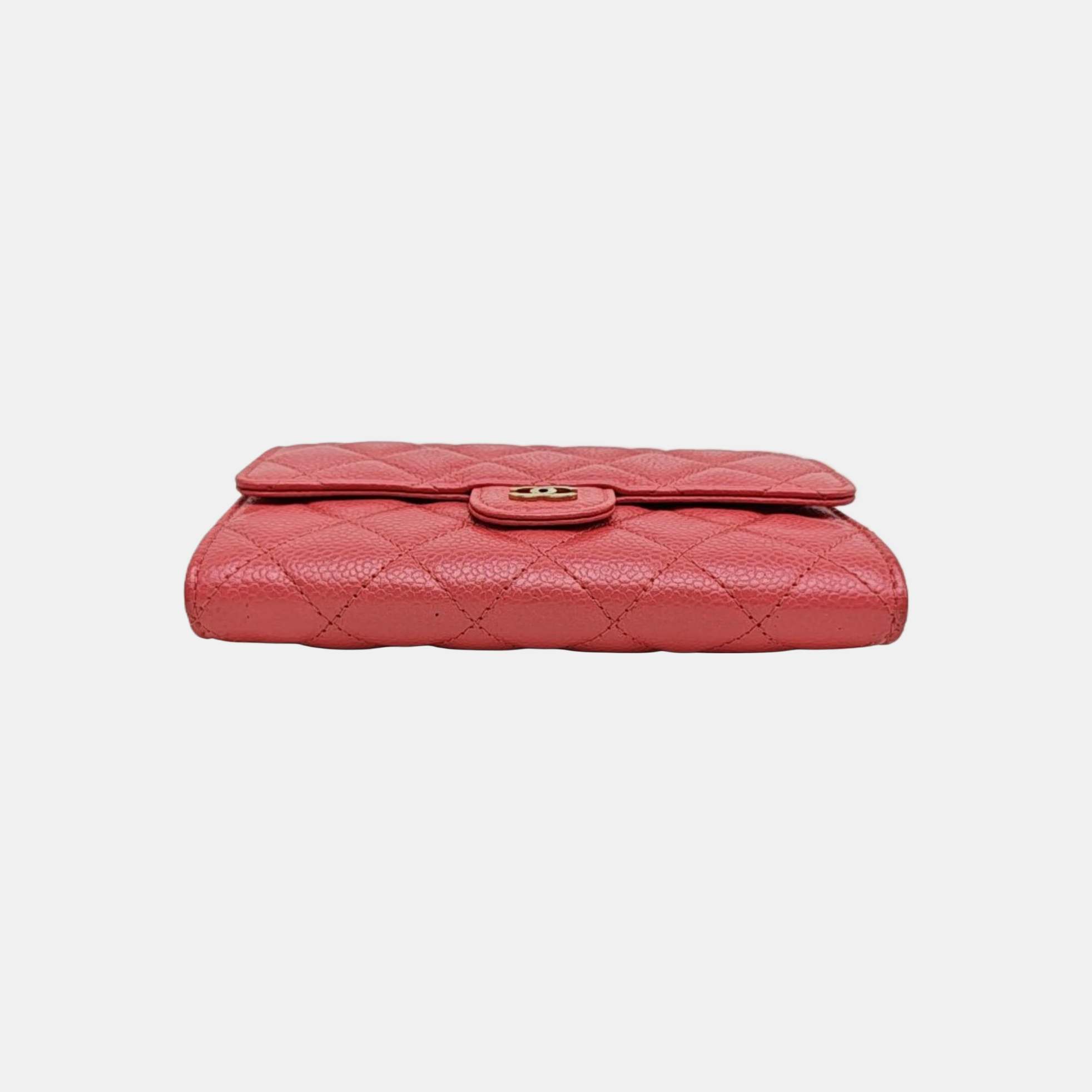 Quilted Grained Calfskin Shoulder Bag Pink