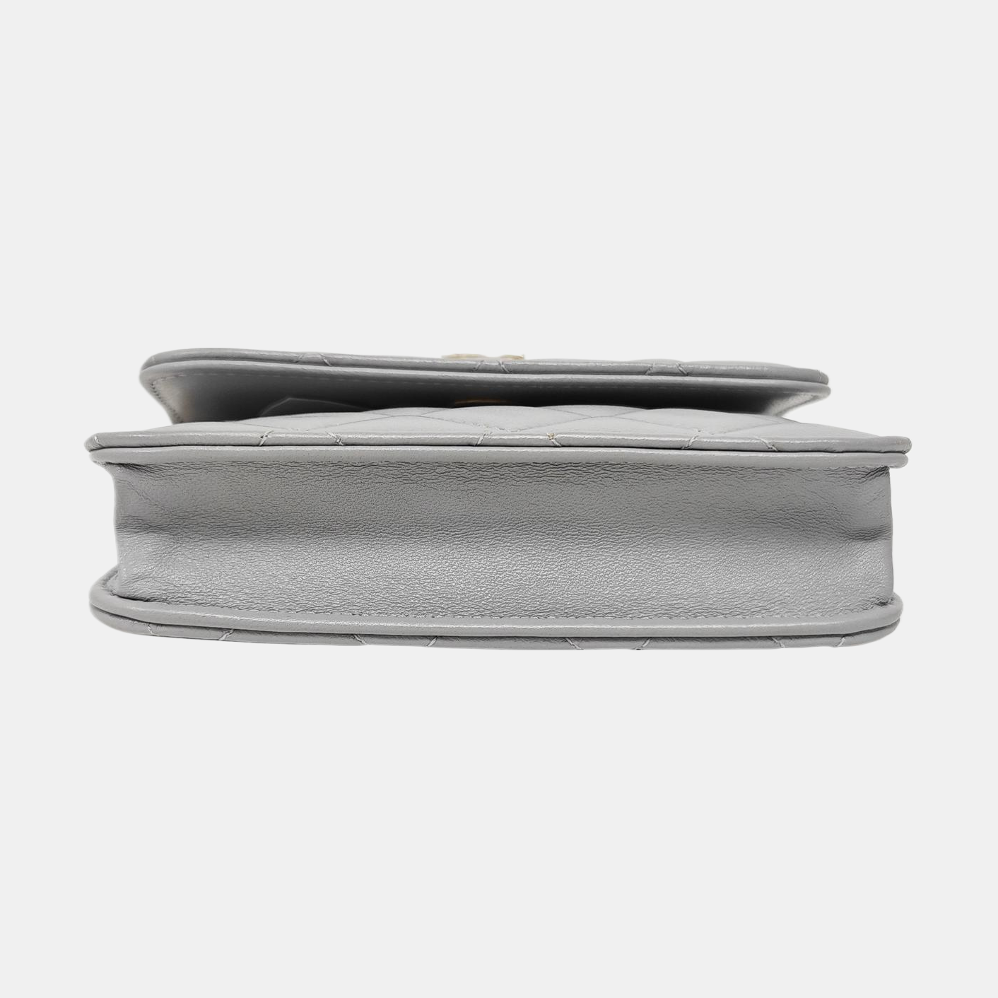 Authenticated pre-owned  WOC Quilted Lambskin Gray - Shoulder Bag at Looply
