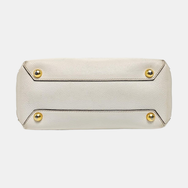 The Banner Small Calfskin Beige
