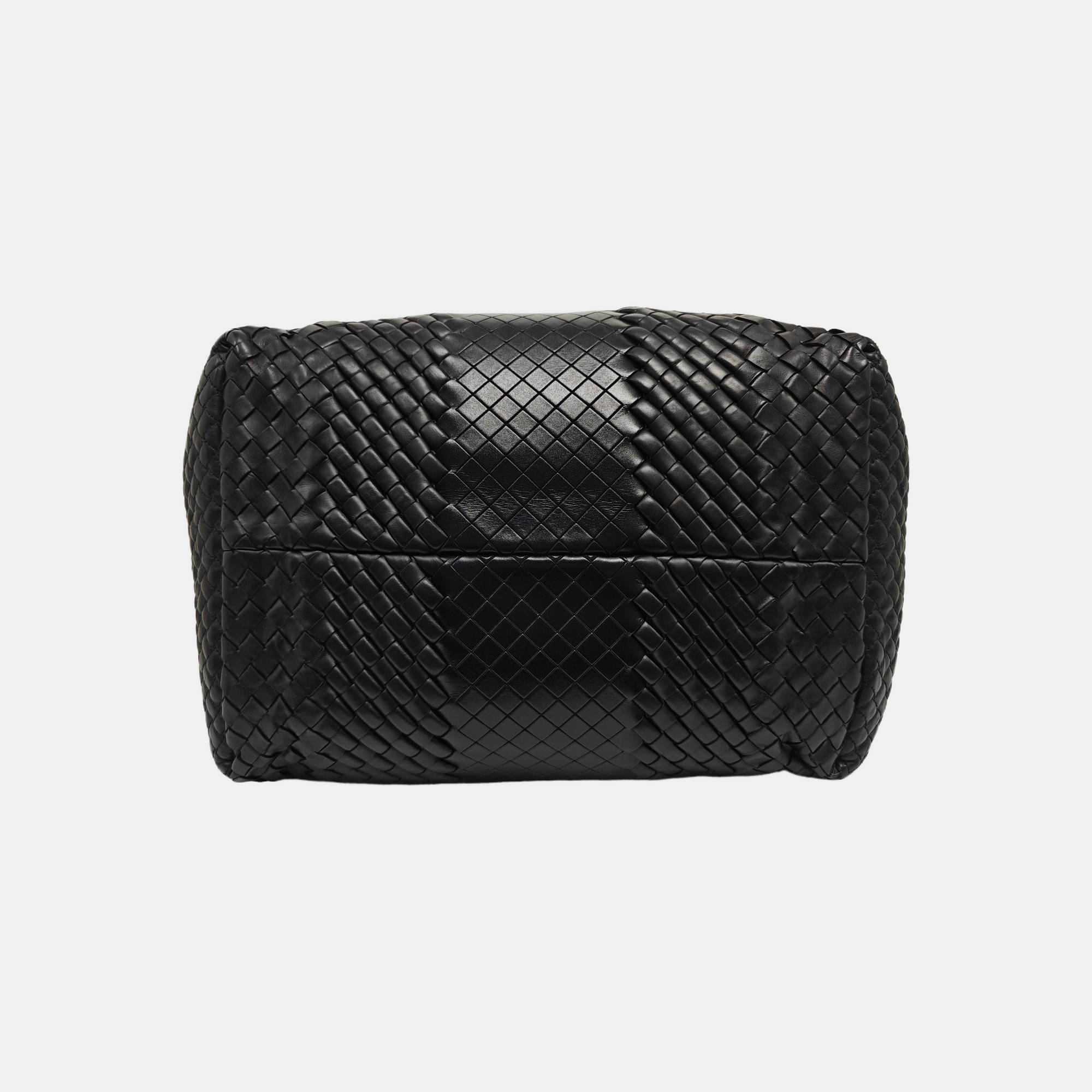 Calfskin Top Handle Bag Black