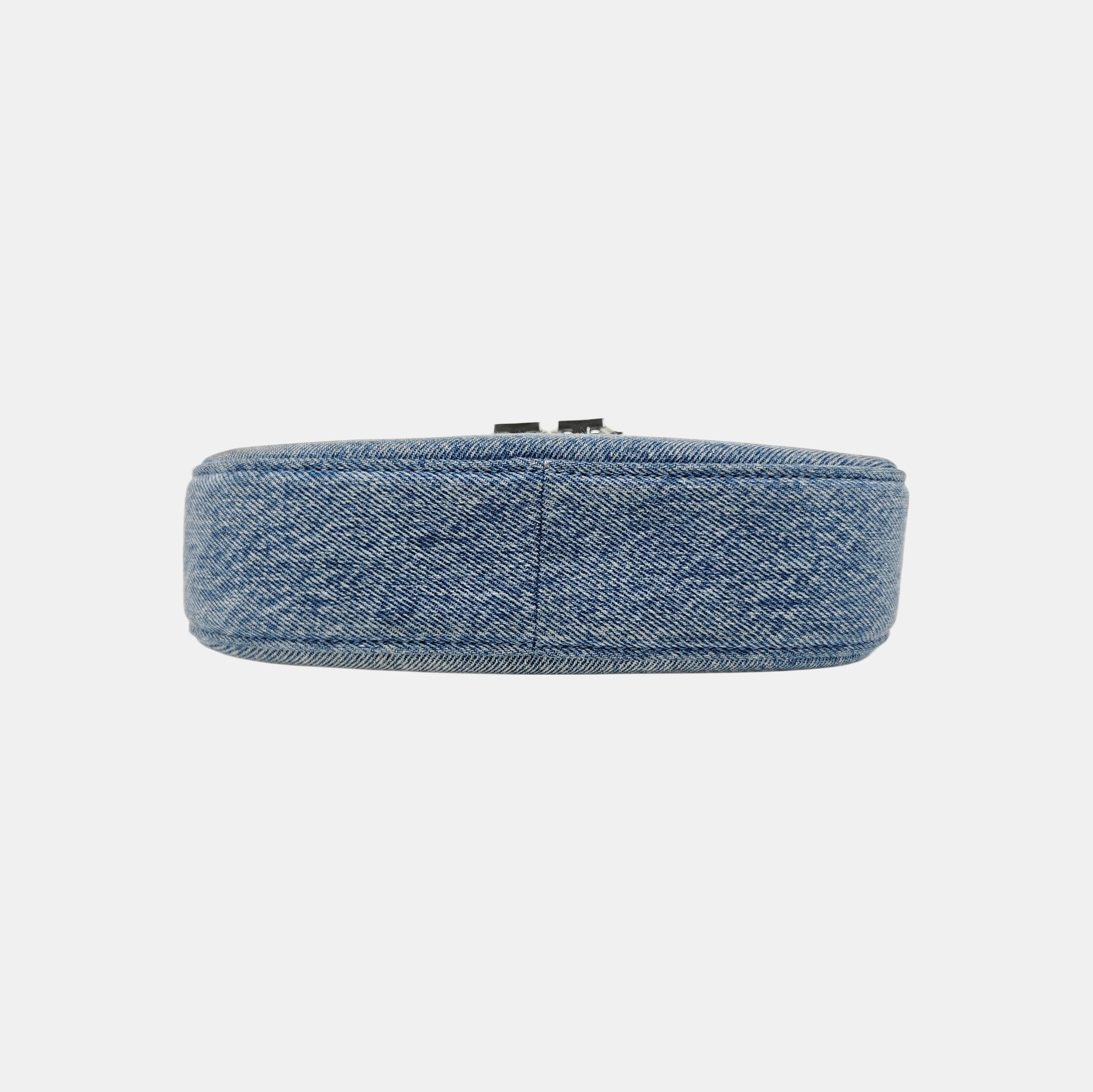 Denim Top Handle Bag Blue