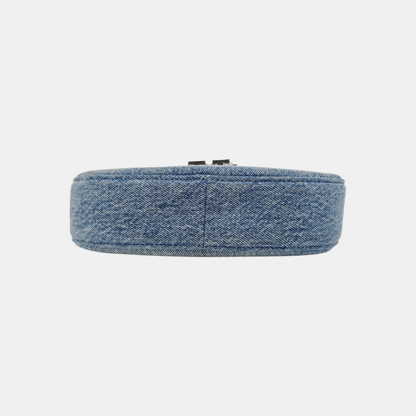 Denim Top Handle Bag Blue