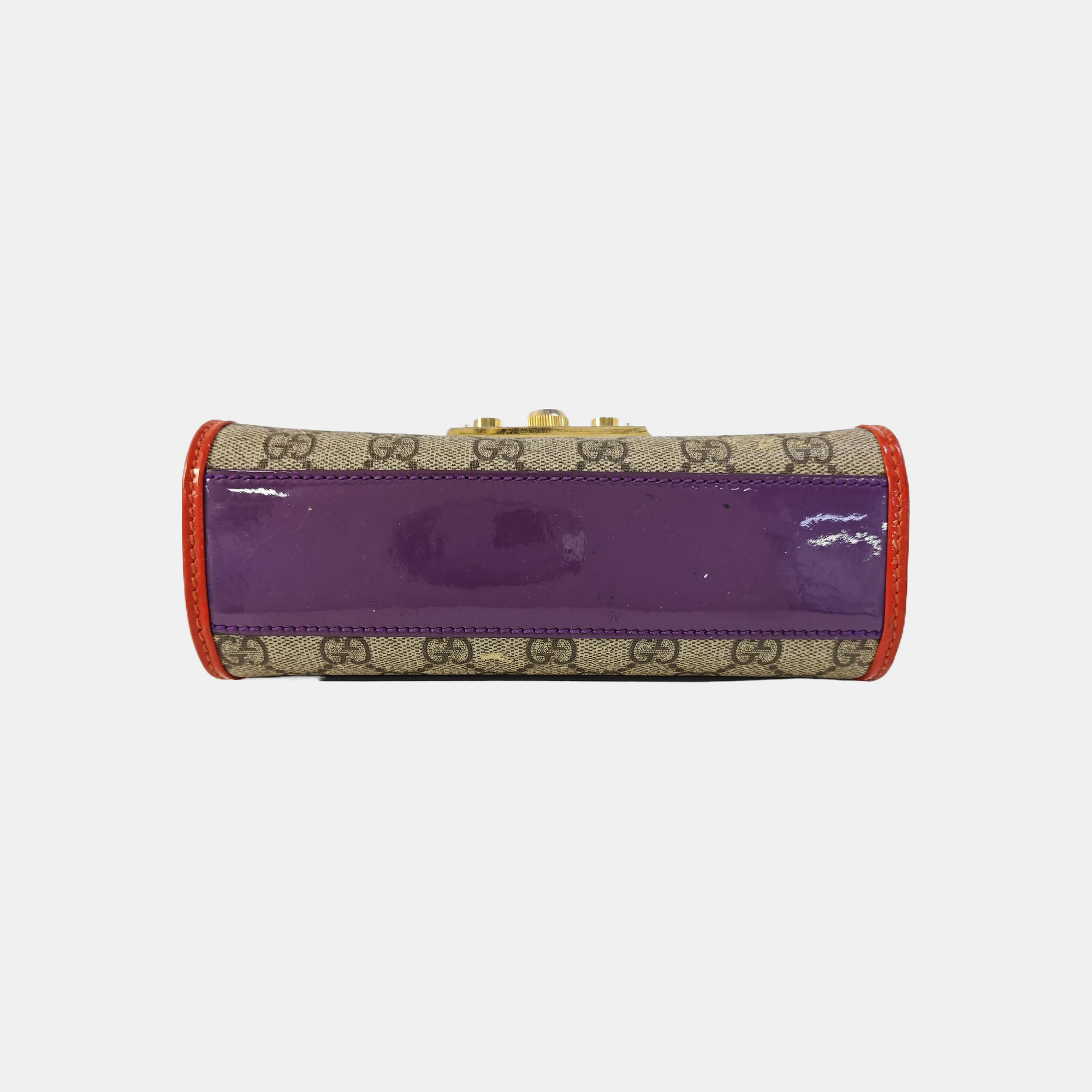 Padlock Small Monogram Coated Canvas Beige