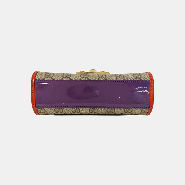 Padlock Small Monogram Coated Canvas Beige