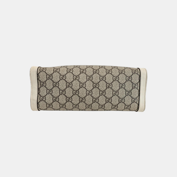 Padlock Small Monogram Coated Canvas Beige