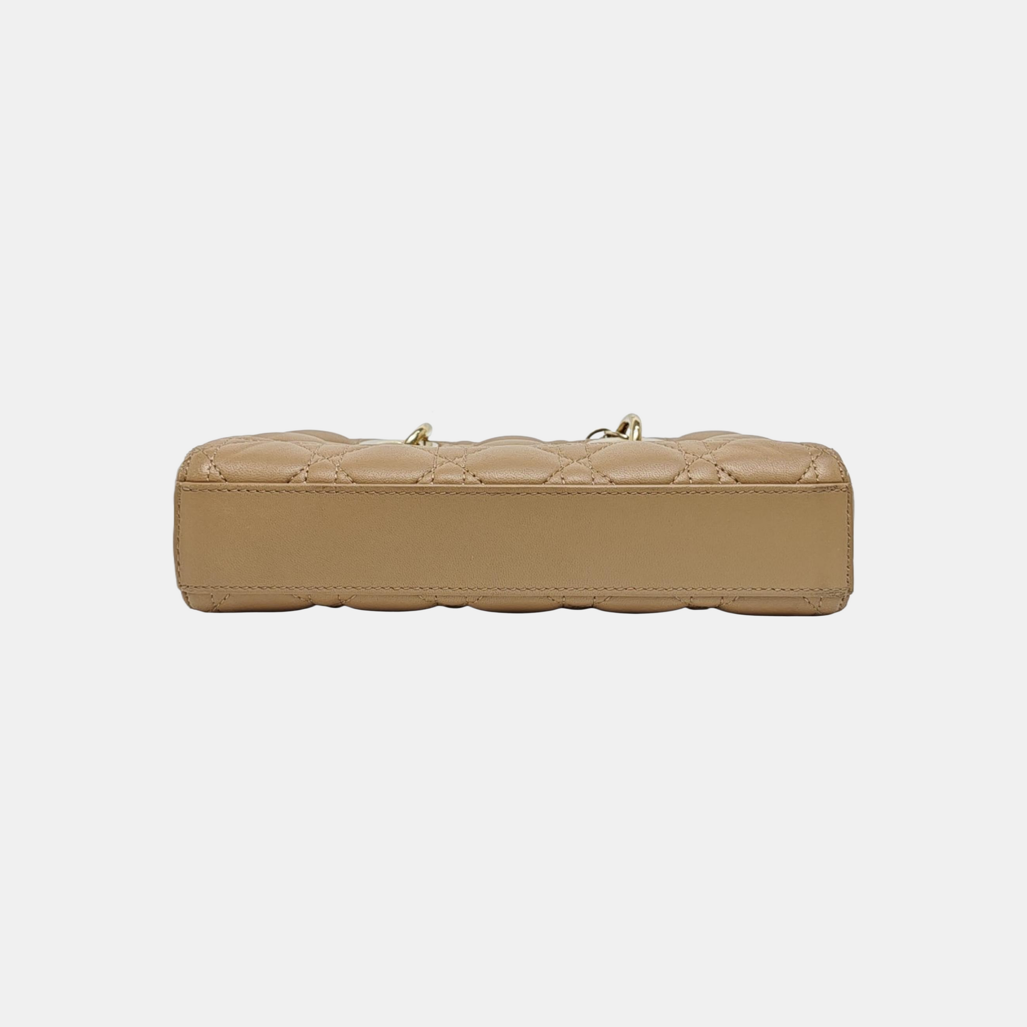 Lady D-Joy Small Cannage Lambskin Beige