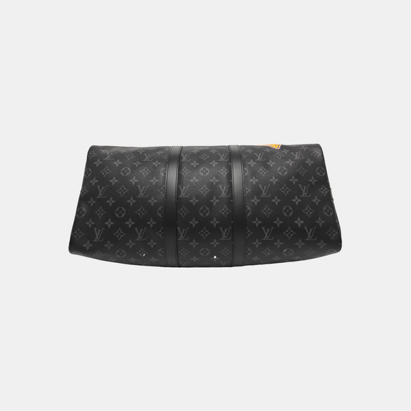 KEEPALL 50 Damier Graphite Coated Canvas Black
