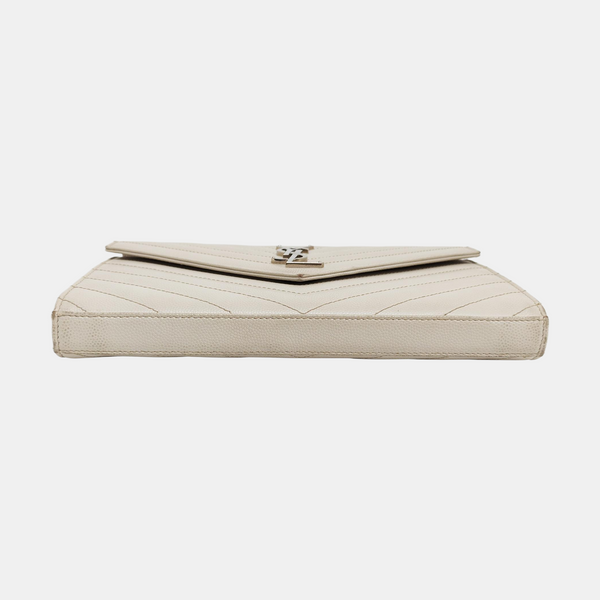 MONOGRAM Medium Chevron Calfskin White