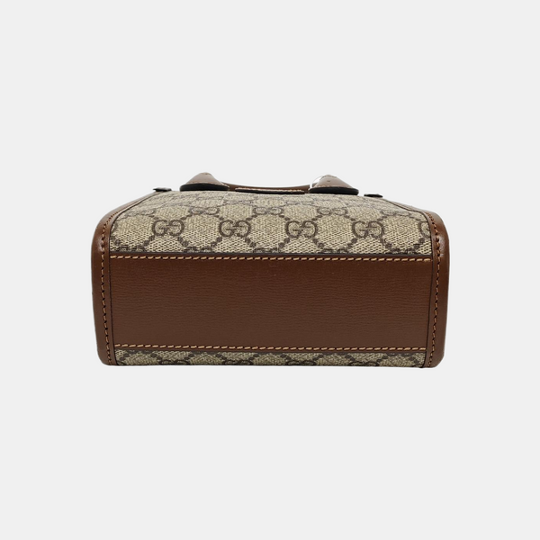 Retro Mini Monogram Coated Canvas Beige