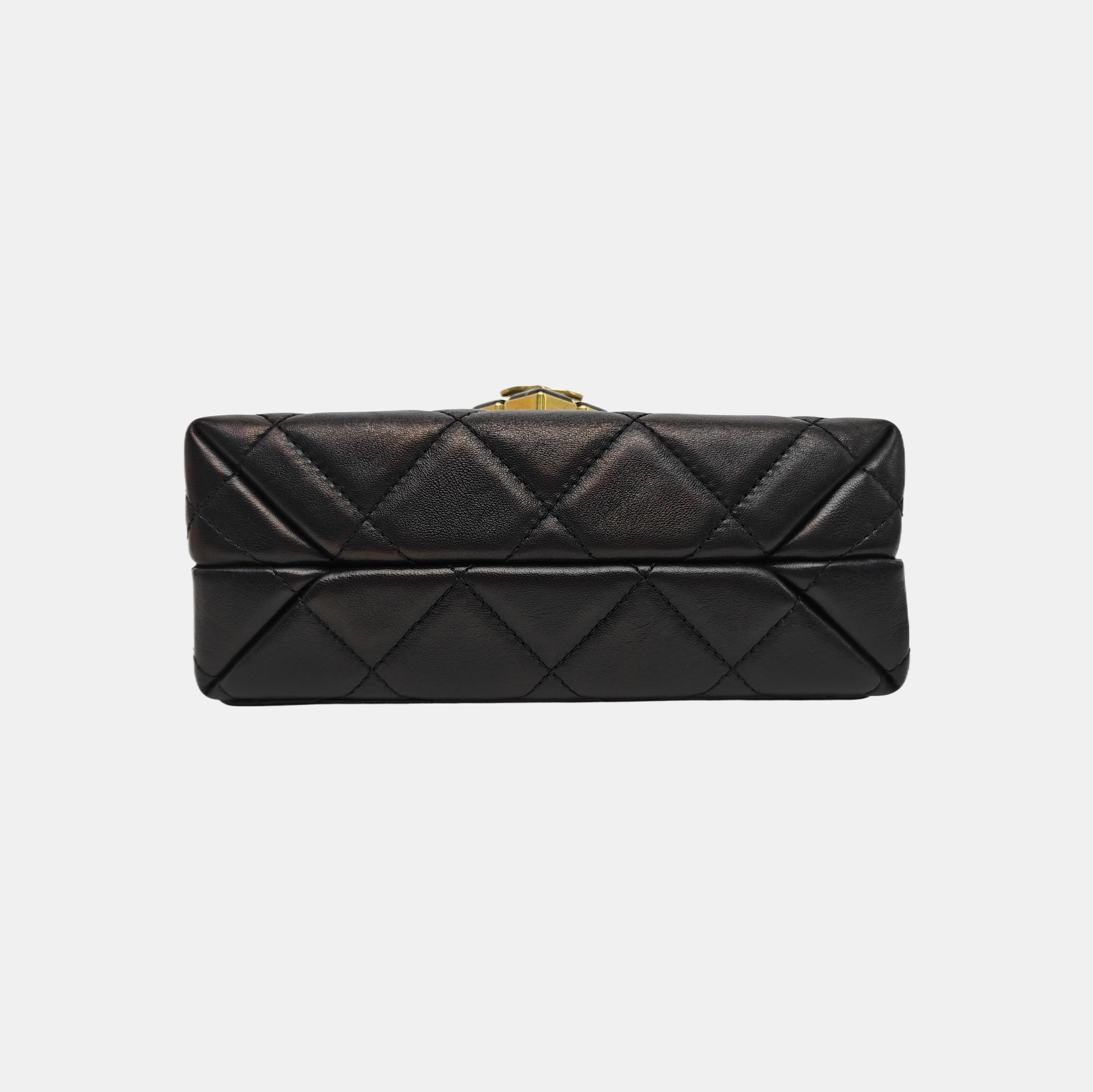 Quilted Lambskin Shoulder Bag Mini Black