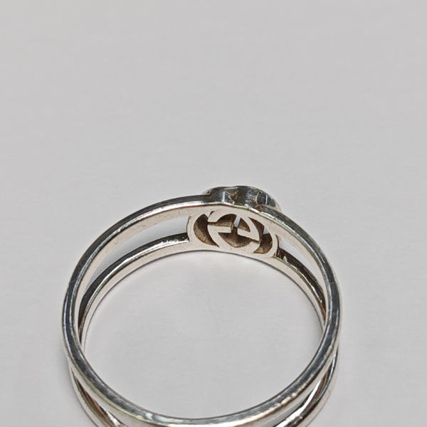 Interlocking G 925 Sterling Silver Ring HK 17