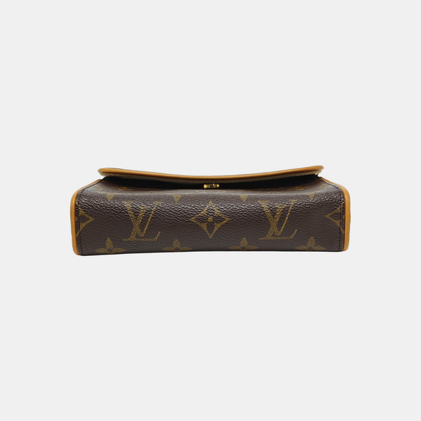 FLORENTINE Monogram Coated Canvas Brown