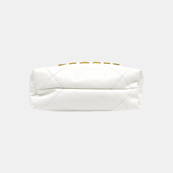 CHANEL 22 Mini Quilted Calfskin White