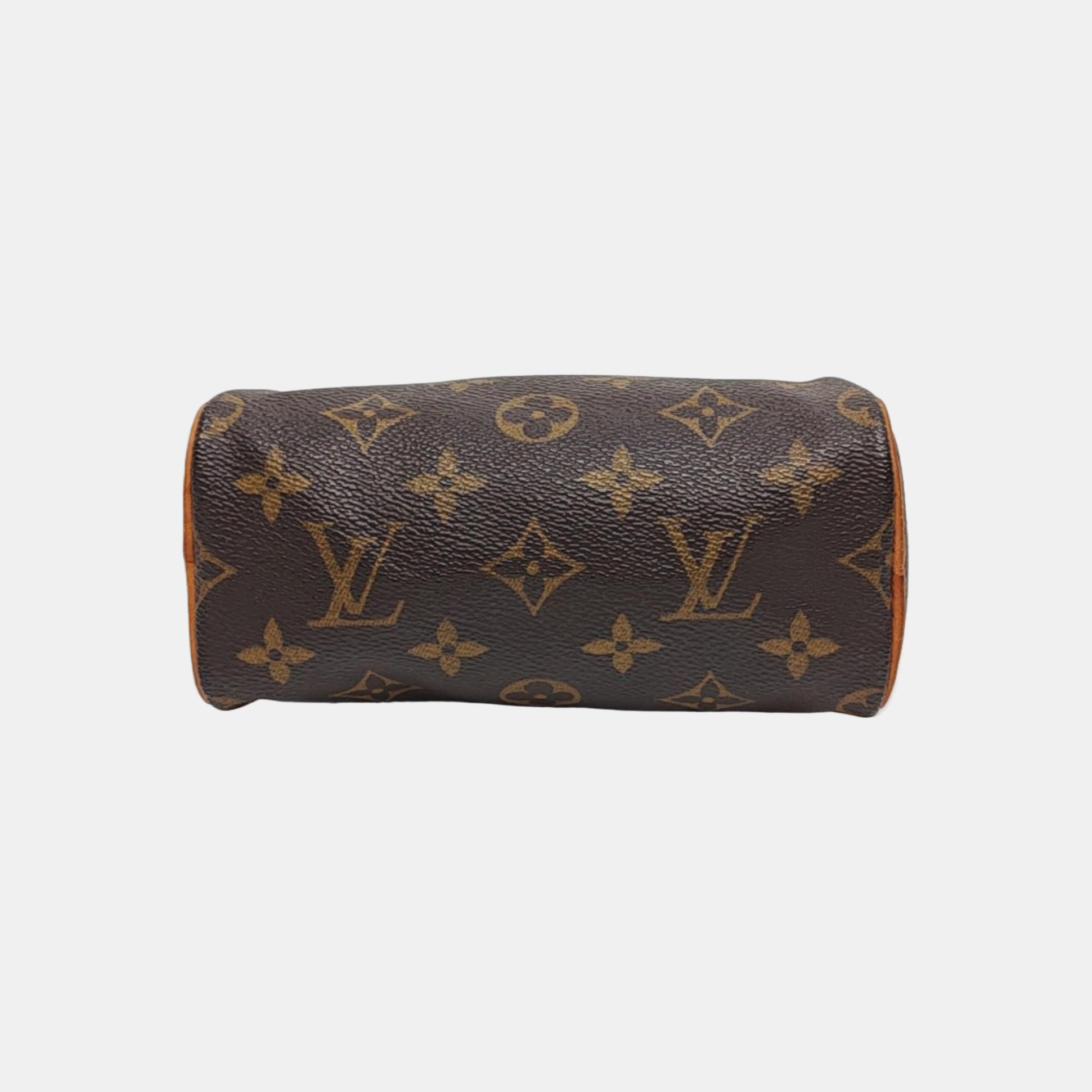 SPEEDY Nano Monogram Coated Canvas Brown