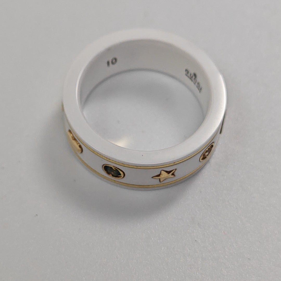 Anillo Icon de oro blanco de 18k HK 10