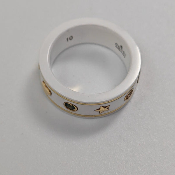 Anillo Icon de oro blanco de 18k HK 10