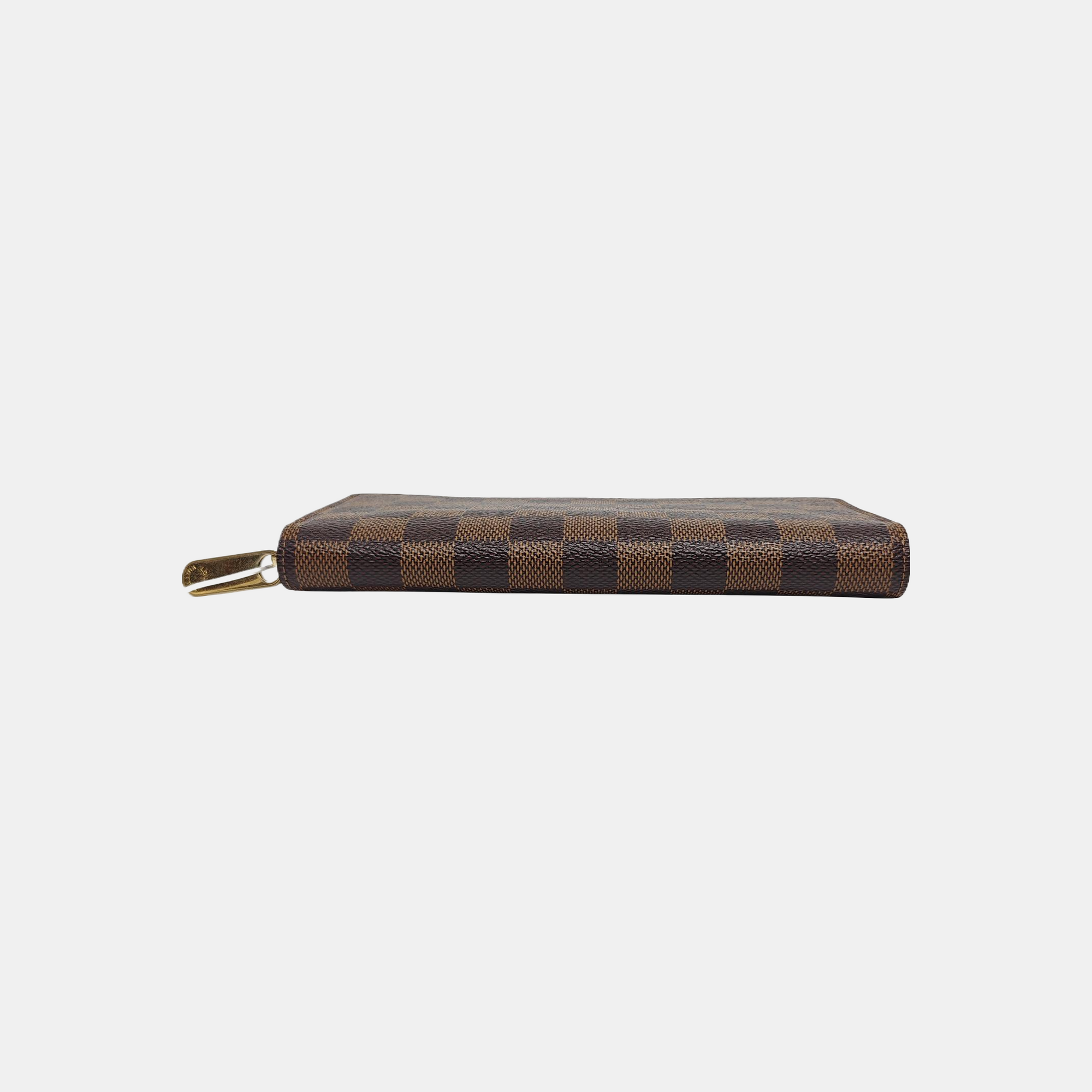 ZIPPY Damier Ebene Coated Canvas Brown Wallet