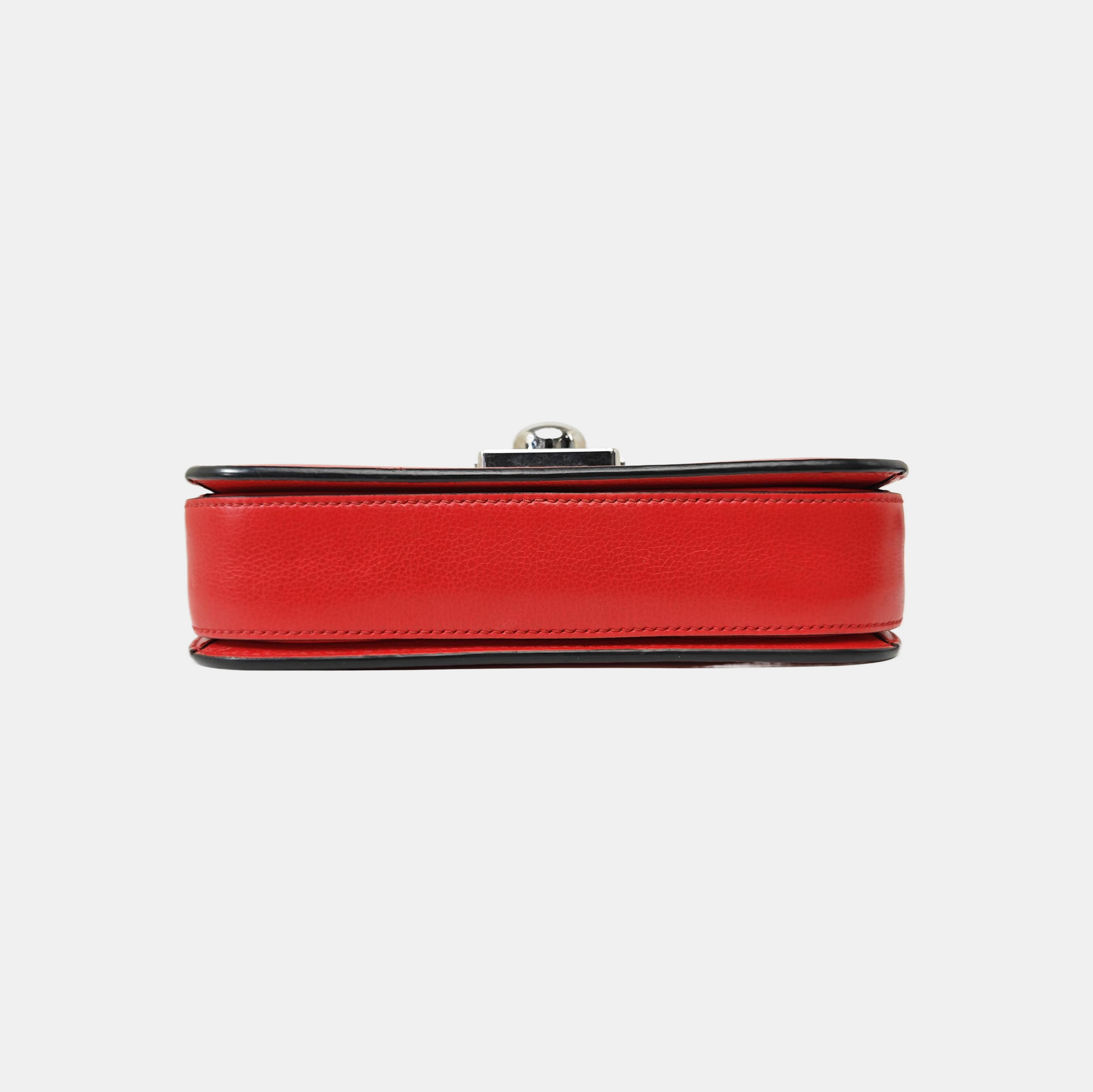 Calfskin Shoulder Bag Red