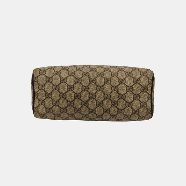 Monogram Coated Canvas Clutch Brown