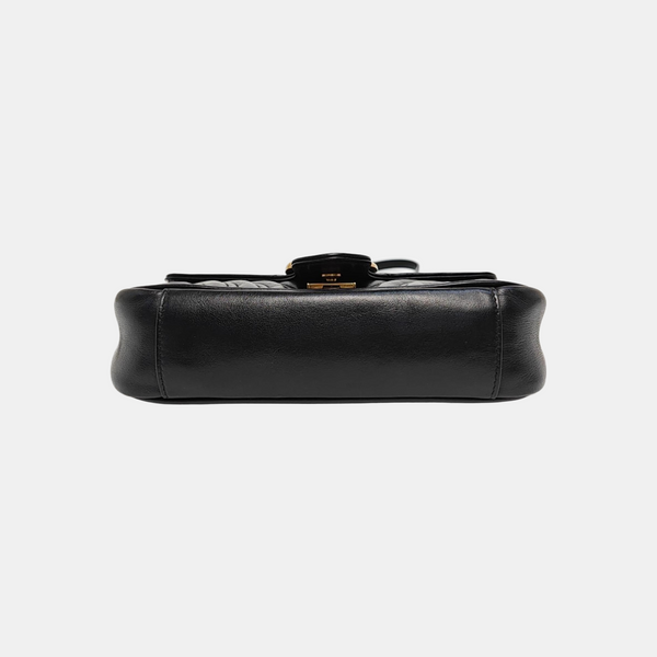 GG Marmont Small Quilted Calfskin Black