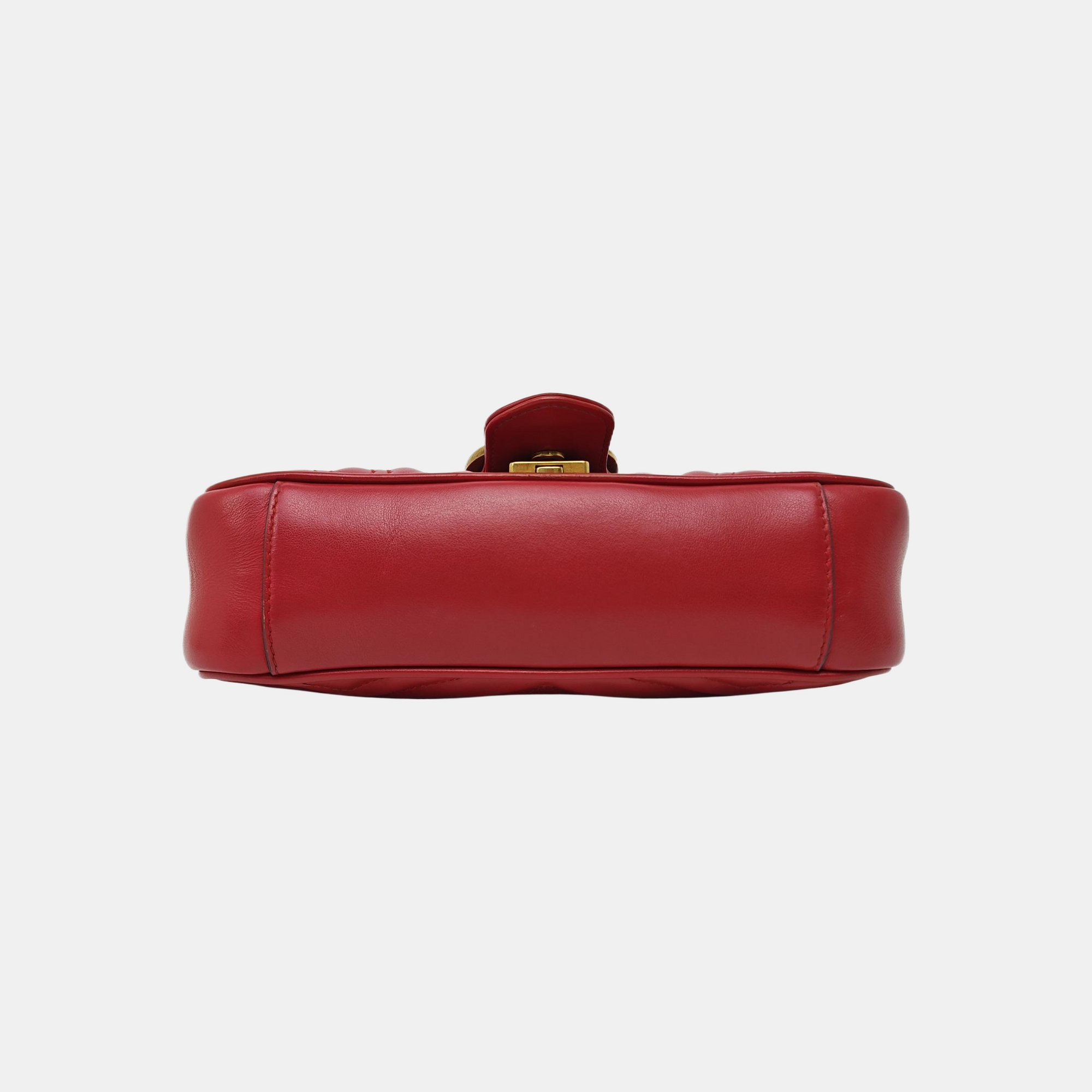 GG Marmont Small Quilted Calfskin Red