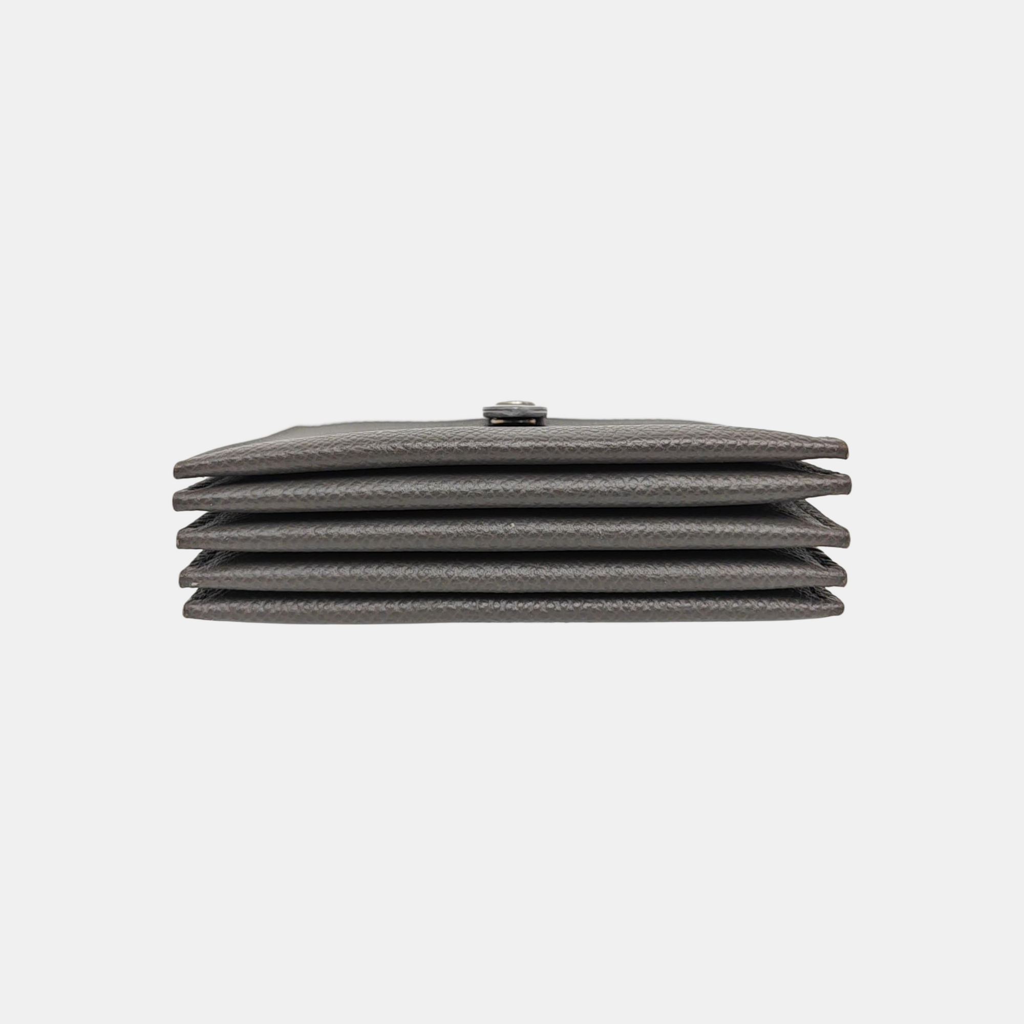 STRAP Calfskin Gray Card Holder