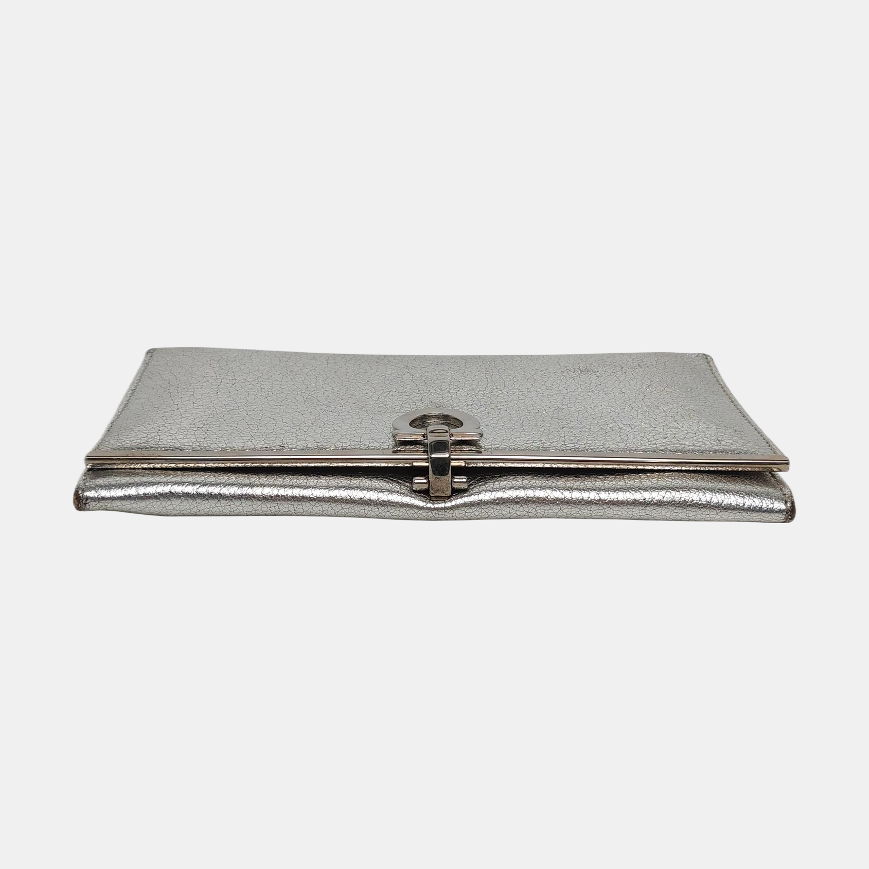 Authenticated pre-owned  Gancini Calfskin Silver Wallet - Wallet at Looply