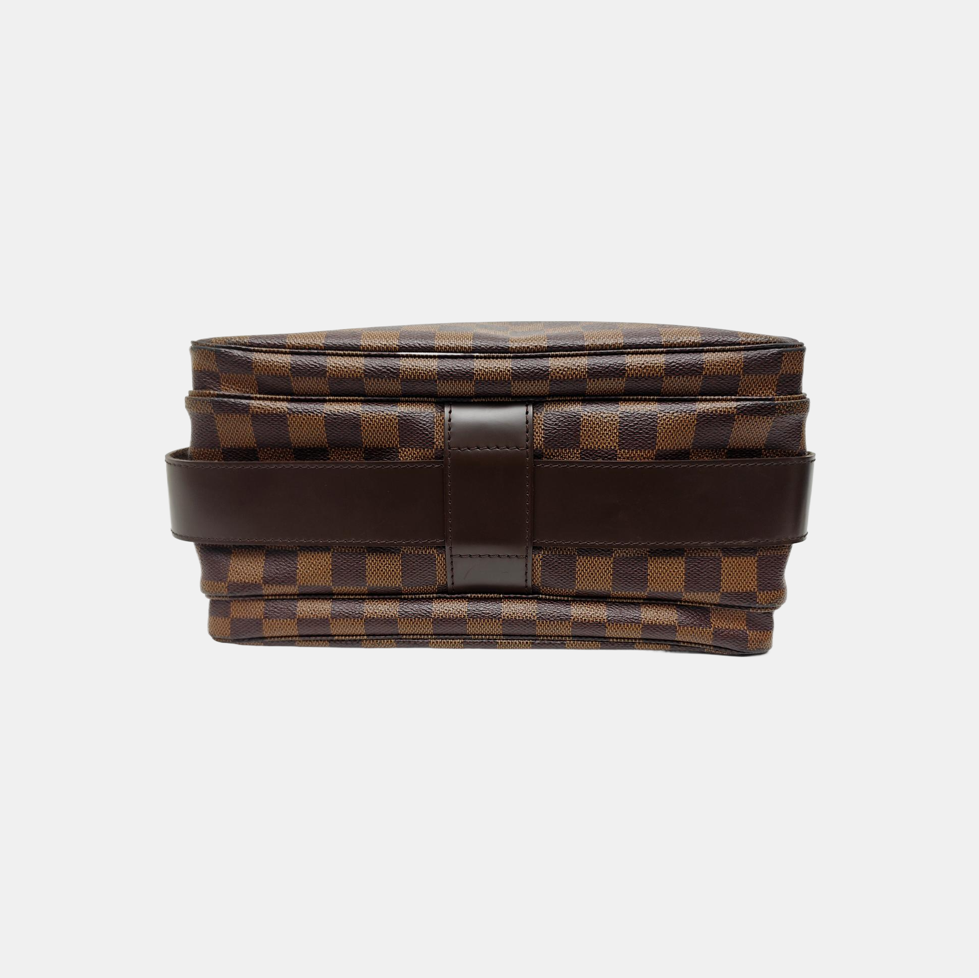 NAVIGLIO MM Damier Ebene Coated Canvas Brown