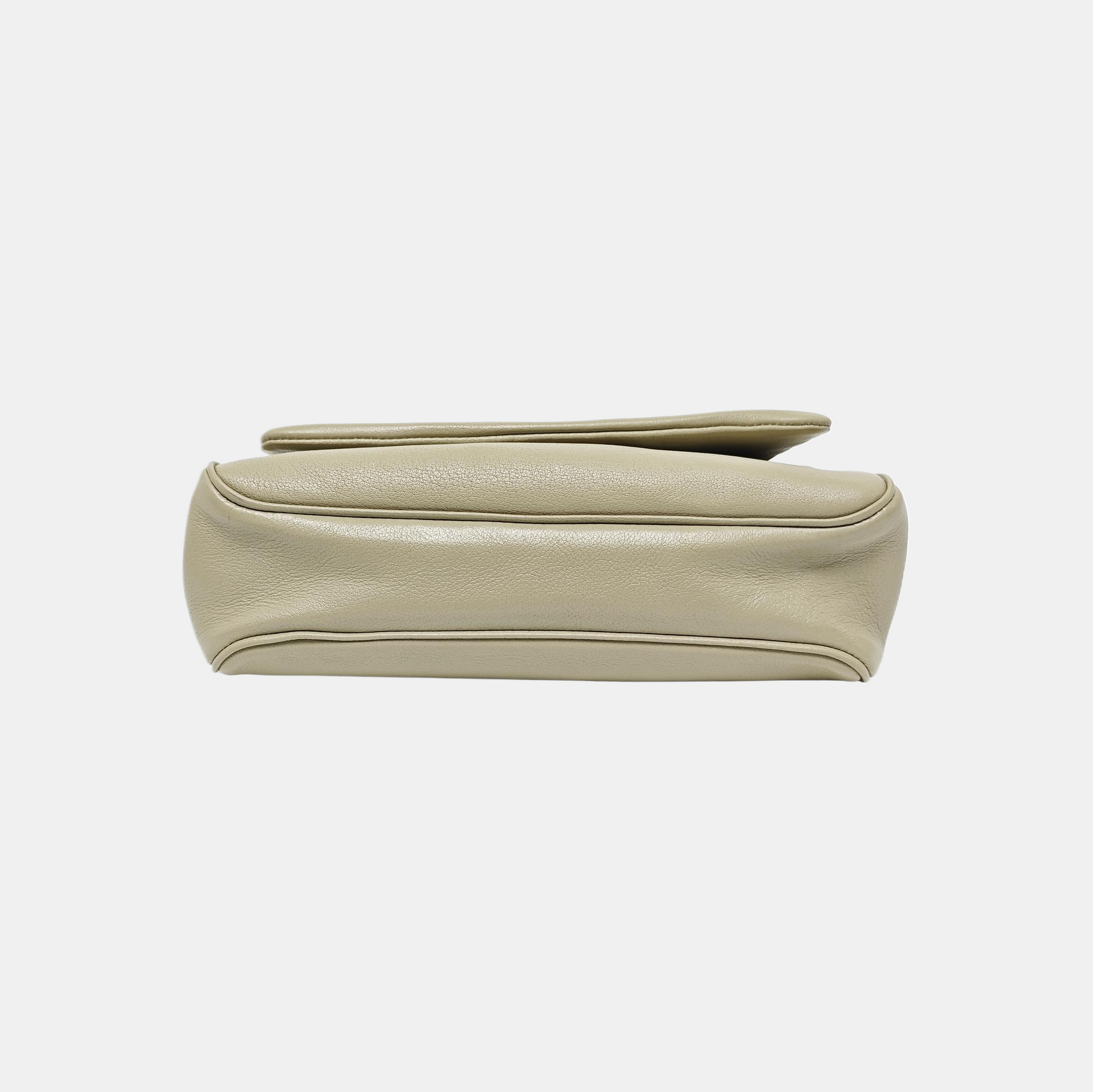 Calfskin Shoulder Bag Beige