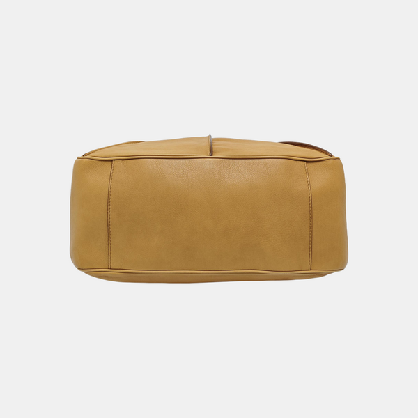 Calfskin Top Handle Bag Brown