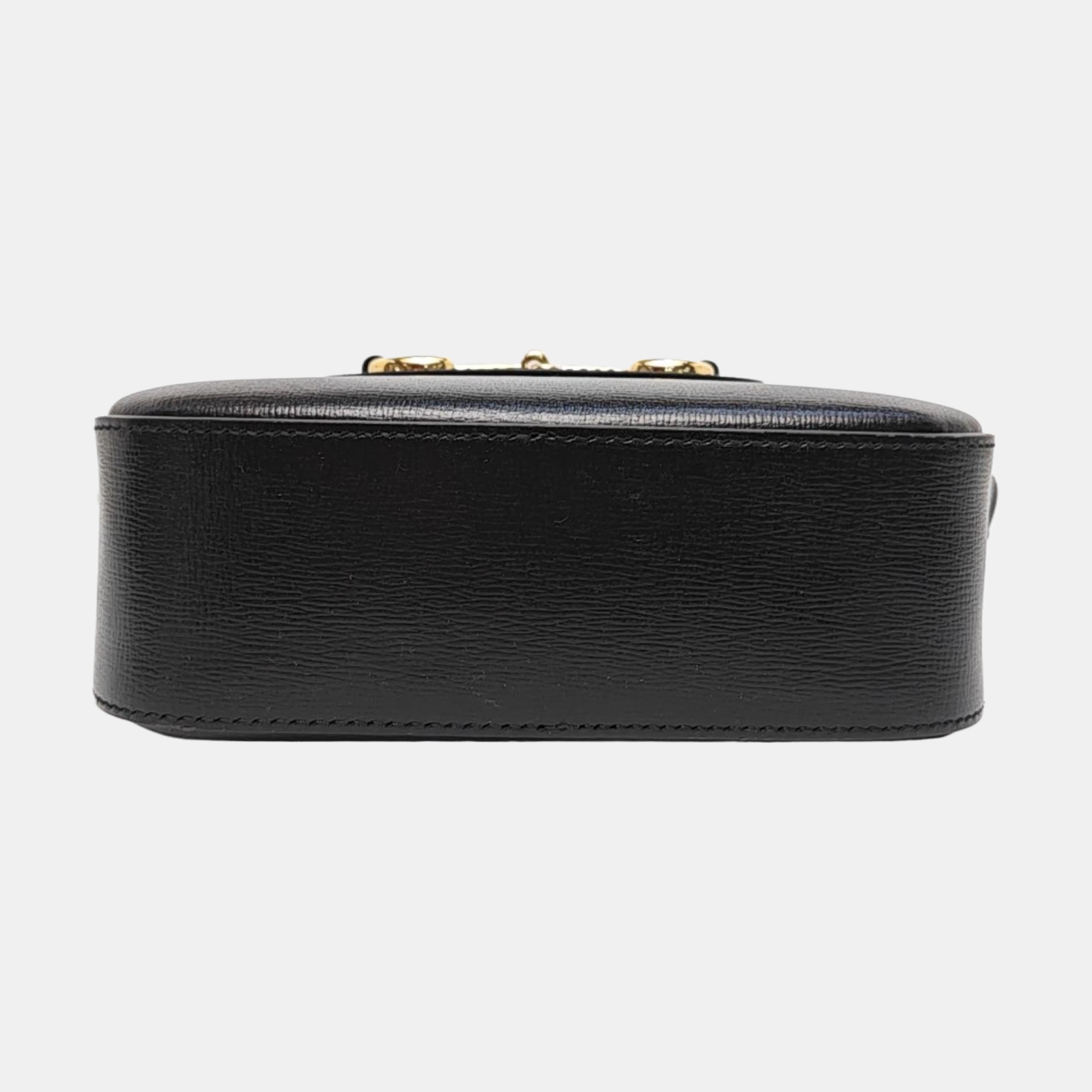 Authenticated pre-owned  Horsebit 1955 Small Calfskin Black - Crossbody Bag at Looply