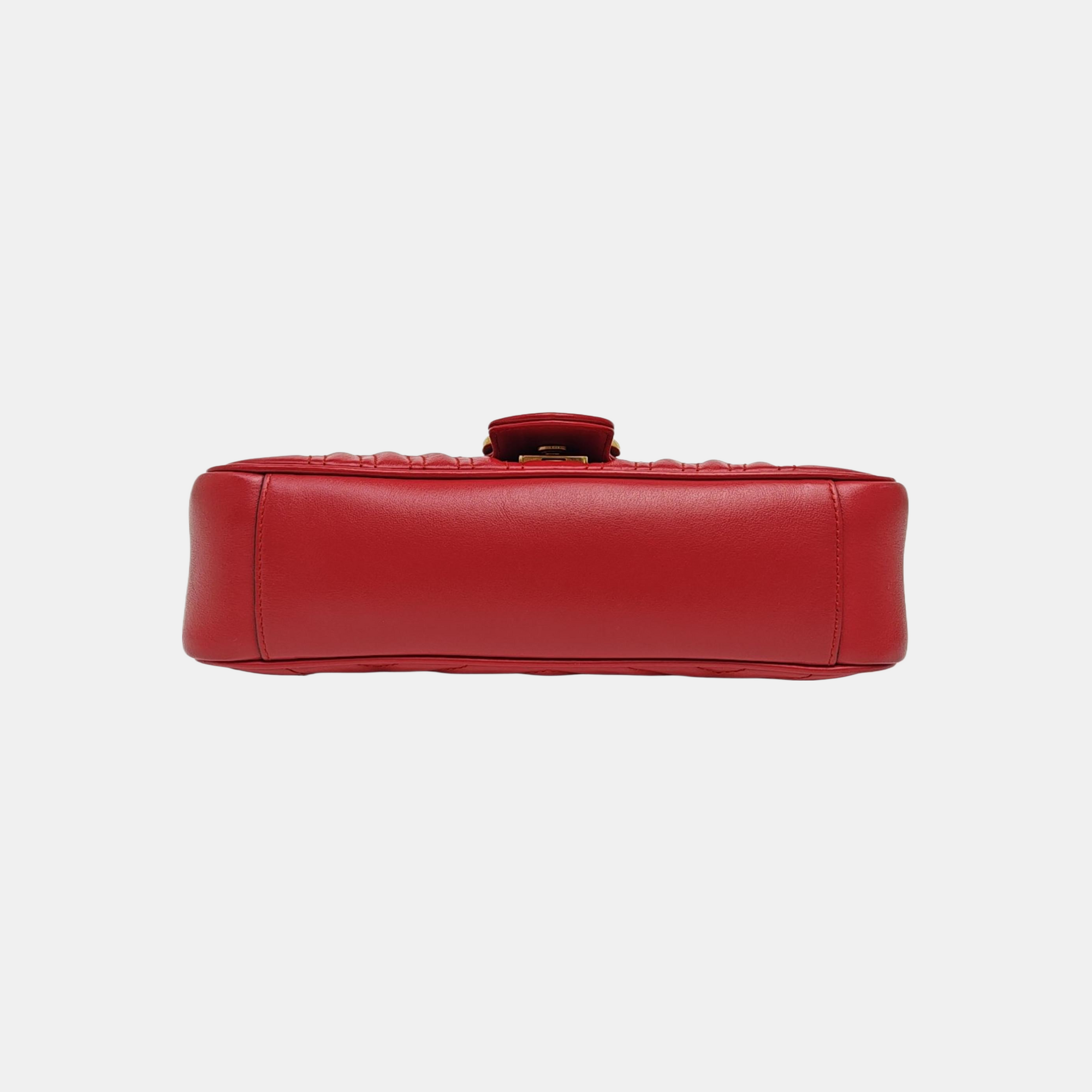 GG Marmont Medium Quilted Calfskin Red