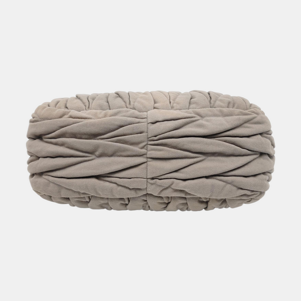 Quilted Fabric Shoulder Bag Gray
