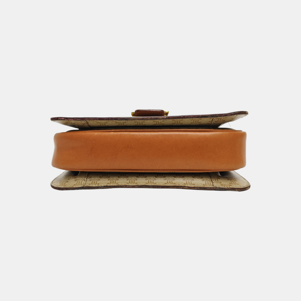 Coated Canvas Shoulder Bag Beige